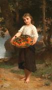 Emile Munier Girl with Basket of Oranges France oil painting reproduction